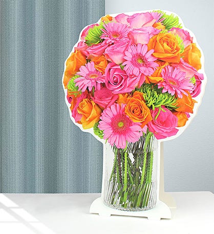 Colorful Floral Tabletop Bouquet, Cardboard Cutout